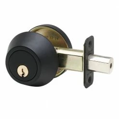 Copper Creek Single Cylinder Black Deadbolt