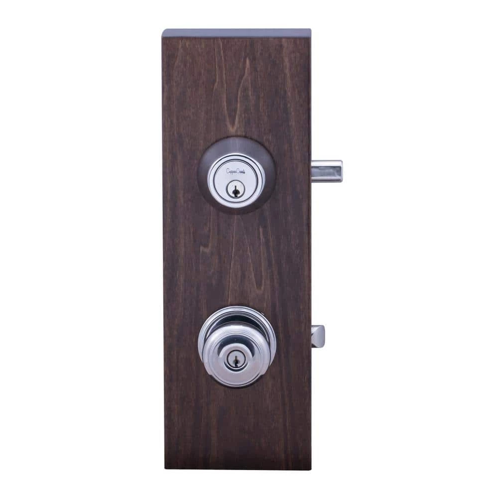 Copper Creek Colonial Polished Stainless Entry Door Knob with Deadbolt 4 Copper Creek Colonial Polished Stainless Entry Door Knob with Deadbolt - Image 2
