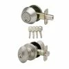 Copper Creek Colonial Satin Stainless Entry Door Knob with Deadbolt -Copper Creek Shop copper creek door lock combo packs ekdb141ss 64 1000