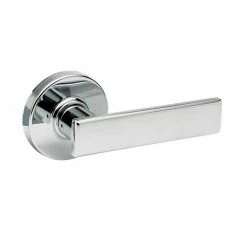 Copper Creek Craftsman Remi Polished Stainless Dummy Door Lever with Round Rosette