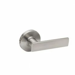 Copper Creek Craftsman Remi Satin Stainless Dummy Door Lever with Round Rosette