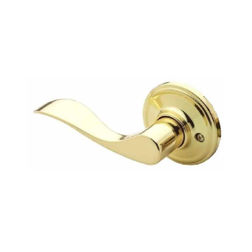 Copper Creek Wave Polished Brass Dummy Door Lever 3 Copper Creek Wave Polished Brass Dummy Door Lever