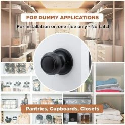 Copper Creek Colonial Black Dummy Door Knob 10 Copper Creek Colonial Black Dummy Door Knob -Copper Creek Shop copper creek dummy door knobs ck2090bc 1f 1000