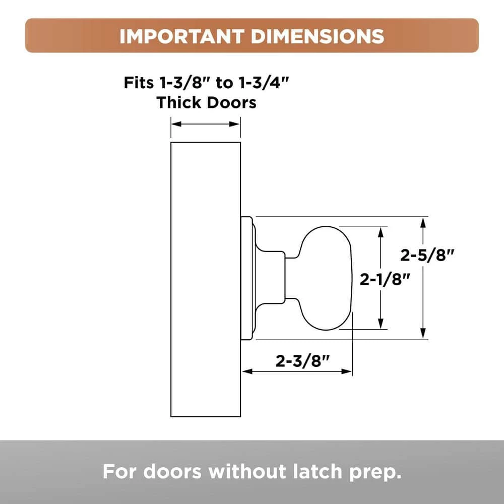 Copper Creek Colonial Black Dummy Door Knob 7 Copper Creek Colonial Black Dummy Door Knob - Image 5