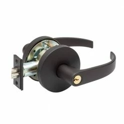Copper Creek Grade 2 Erin Dark Bronze Cylindrical Entry Door Lever
