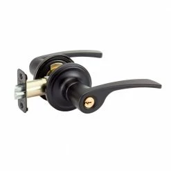 Copper Creek Scandinavian Kash Black Keyed Entry Door Handle