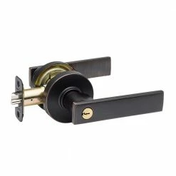 Copper Creek Craftsman Remi Tuscan Bronze Keyed Entry Door Handle with Round Rosette