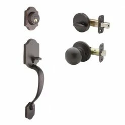 Copper Creek Heritage Tuscan Bronze Door Handleset and Ball Knob Trim