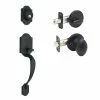 Copper Creek Heritage Black Door Handleset and Egg Knob Trim -Copper Creek Shop copper creek knob handlesets hz2610xek bc 64 1000