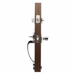 Copper Creek Mid Century Modern Polished Stainless Door Handleset with Left Hand Scandinavian Handle Trim -Copper Creek Shop copper creek lever handlesets cz2610xkll ps 4f 1000
