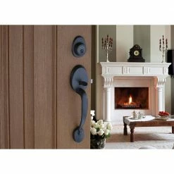 Copper Creek Mid Century Modern Tuscan Bronze Door Handleset with Left Hand Scandinavian Handle Trim -Copper Creek Shop copper creek lever handlesets cz2610xkll tb 44 1000