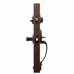Copper Creek Mid Century Modern Black Door Handleset with Right Hand Scandinavian Handle Trim -Copper Creek Shop copper creek lever handlesets cz2610xklr bc 4f 1000