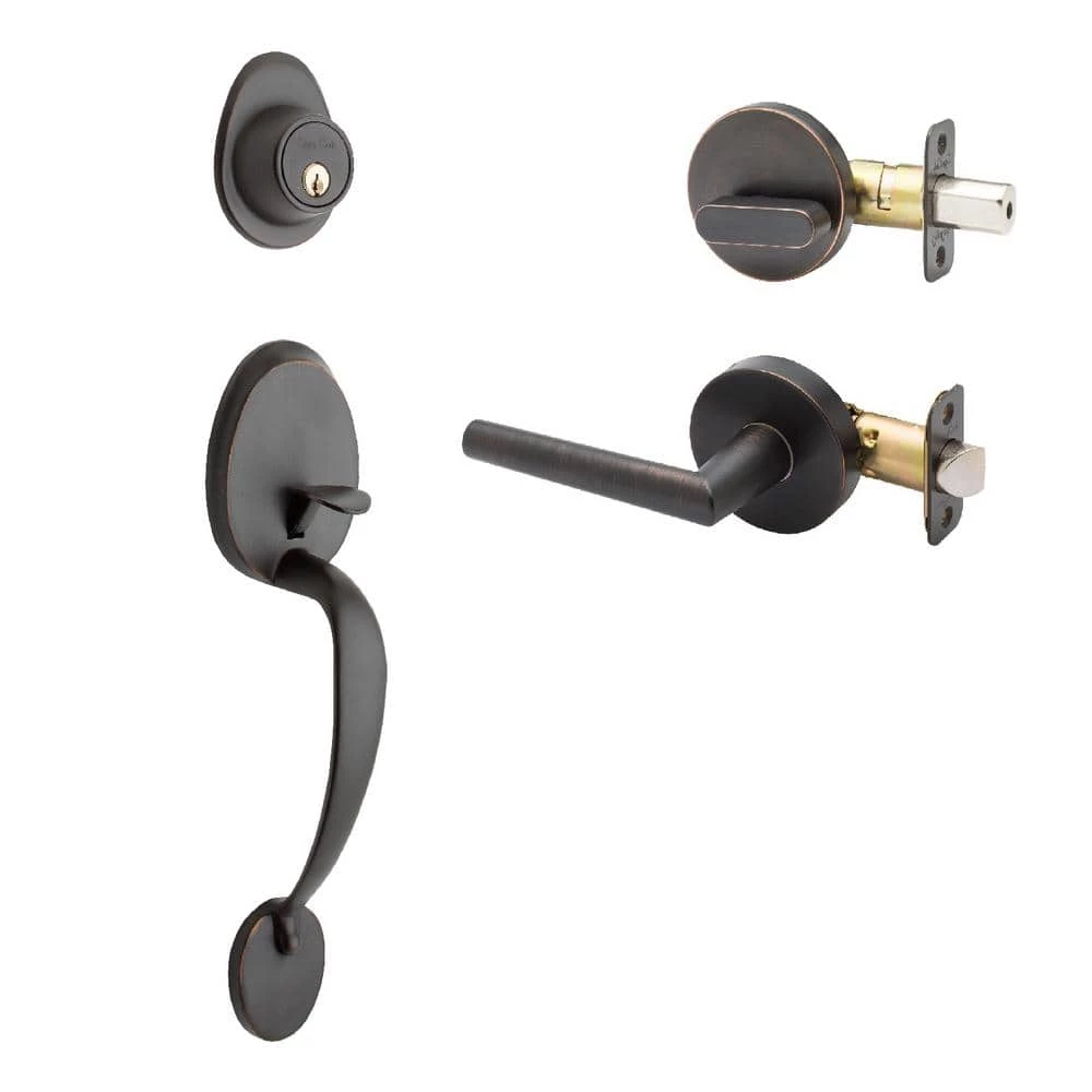 Copper Creek Colonial Tuscan Bronze Door Handleset and Modern Handle Trim 3 Copper Creek Colonial Tuscan Bronze Door Handleset and Modern Handle Trim