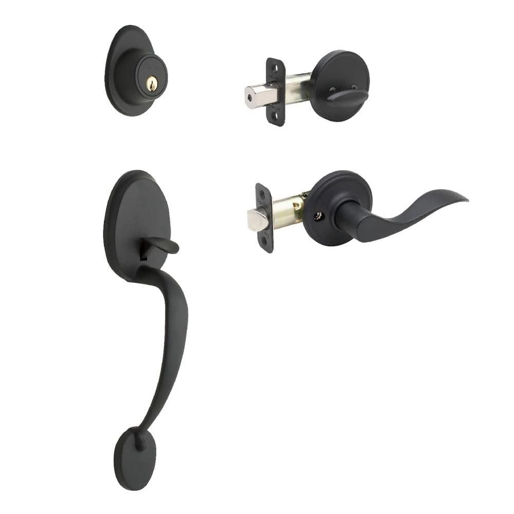 Copper Creek Colonial Black Door Handleset and Waverlie Handle Trim 3 Copper Creek Colonial Black Door Handleset and Waverlie Handle Trim