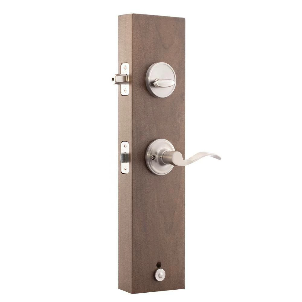 Copper Creek Colonial Satin Stainless Door Handleset and Waverly Handle Trim 6 Copper Creek Colonial Satin Stainless Door Handleset and Waverly Handle Trim - Image 4