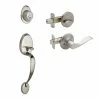 Copper Creek Colonial Satin Stainless Door Handleset and Waverly Handle Trim -Copper Creek Shop copper creek lever handlesets cz2610xwll ss 64 1000