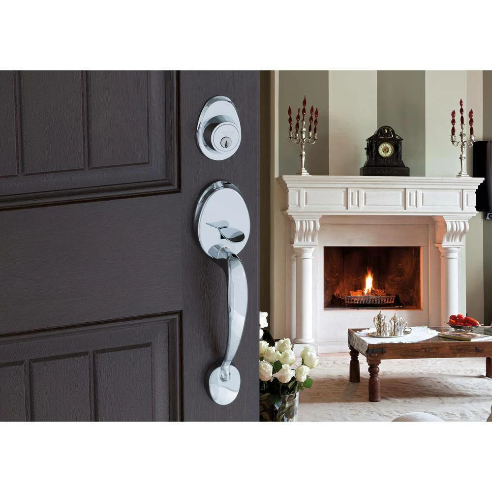 Copper Creek Colonial Polished Stainless Door Handleset and Waverlie Handle Trim 7 Copper Creek Colonial Polished Stainless Door Handleset and Waverlie Handle Trim - Image 5