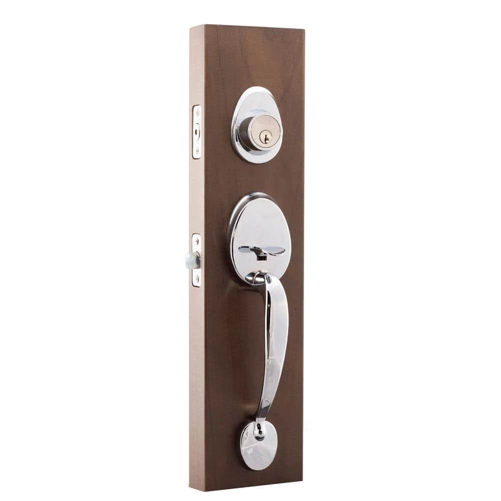 Copper Creek Colonial Polished Stainless Door Handleset and Waverlie Handle Trim 4 Copper Creek Colonial Polished Stainless Door Handleset and Waverlie Handle Trim - Image 2