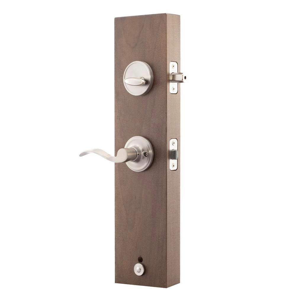 Copper Creek Colonial Satin Stainless Door Handleset and Waverly Handle Trim 6 Copper Creek Colonial Satin Stainless Door Handleset and Waverly Handle Trim - Image 4