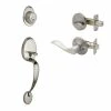 Copper Creek Colonial Satin Stainless Door Handleset and Waverly Handle Trim 2 Copper Creek Colonial Satin Stainless Door Handleset and Waverly Handle Trim -Copper Creek Shop copper creek lever handlesets cz2610xwlr ss 64 1000