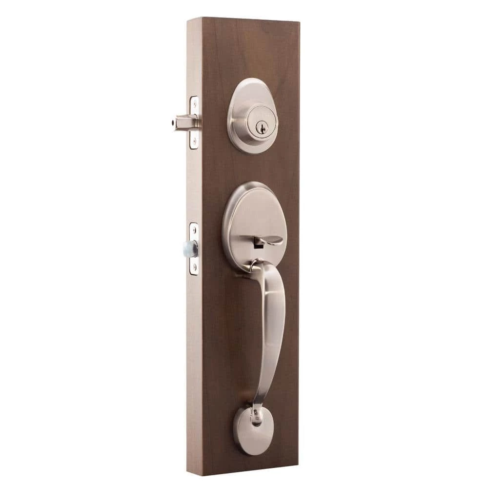Copper Creek Colonial Satin Stainless Door Handleset and Waverly Handle Trim 4 Copper Creek Colonial Satin Stainless Door Handleset and Waverly Handle Trim - Image 2