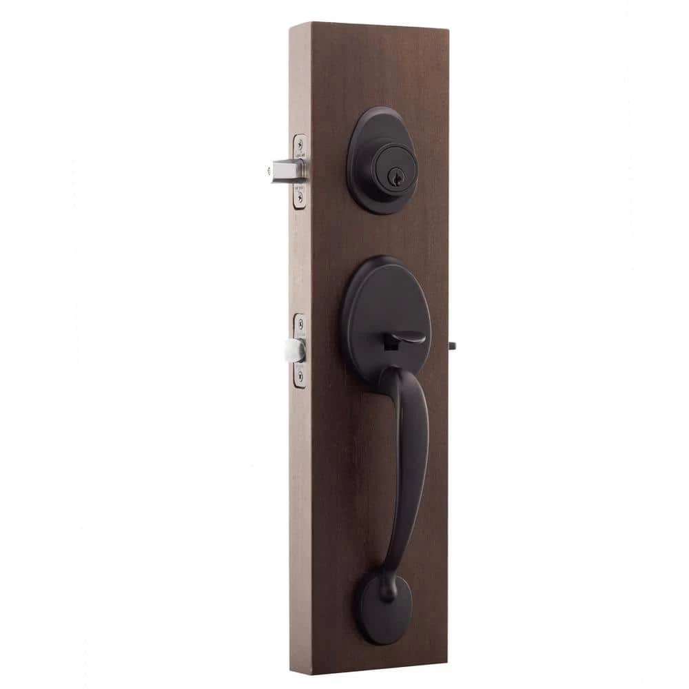 Copper Creek Mid Century Modern Black Door Handleset with Contemporary Handle Trim 4 Copper Creek Mid Century Modern Black Door Handleset with Contemporary Handle Trim - Image 2