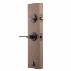 Copper Creek Mid Century Modern Tuscan Bronze Door Handleset with Contemporary Handle Trim -Copper Creek Shop copper creek lever handlesets cz2610xzl tb 1f 1000