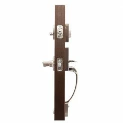 Copper Creek Craftsman Satin Stainless Door Handleset with Right Hand Scandinavian Handle Trim -Copper Creek Shop copper creek lever handlesets fz2610xklr ss 4f 1000