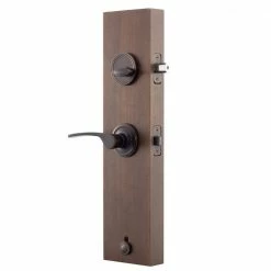 Copper Creek Craftsman Tuscan Bronze Door Handleset with Right Hand Scandinavian Handle Trim -Copper Creek Shop copper creek lever handlesets fz2610xklr tb 1f 1000