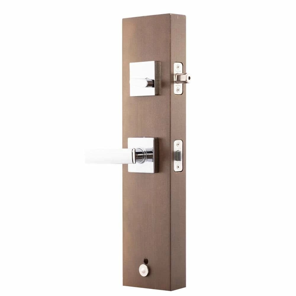 Copper Creek Craftsman Polished Stainless Door Handleset with Craftsman Handle Trim 6 Copper Creek Craftsman Polished Stainless Door Handleset with Craftsman Handle Trim - Image 4