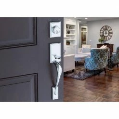 Copper Creek Craftsman Polished Stainless Door Handleset with Craftsman Handle Trim 11 Copper Creek Craftsman Polished Stainless Door Handleset with Craftsman Handle Trim -Copper Creek Shop copper creek lever handlesets fz2610xrl ps 44 1000