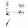 Copper Creek Craftsman Polished Stainless Door Handleset with Craftsman Handle Trim -Copper Creek Shop copper creek lever handlesets fz2610xrl ps 64 1000