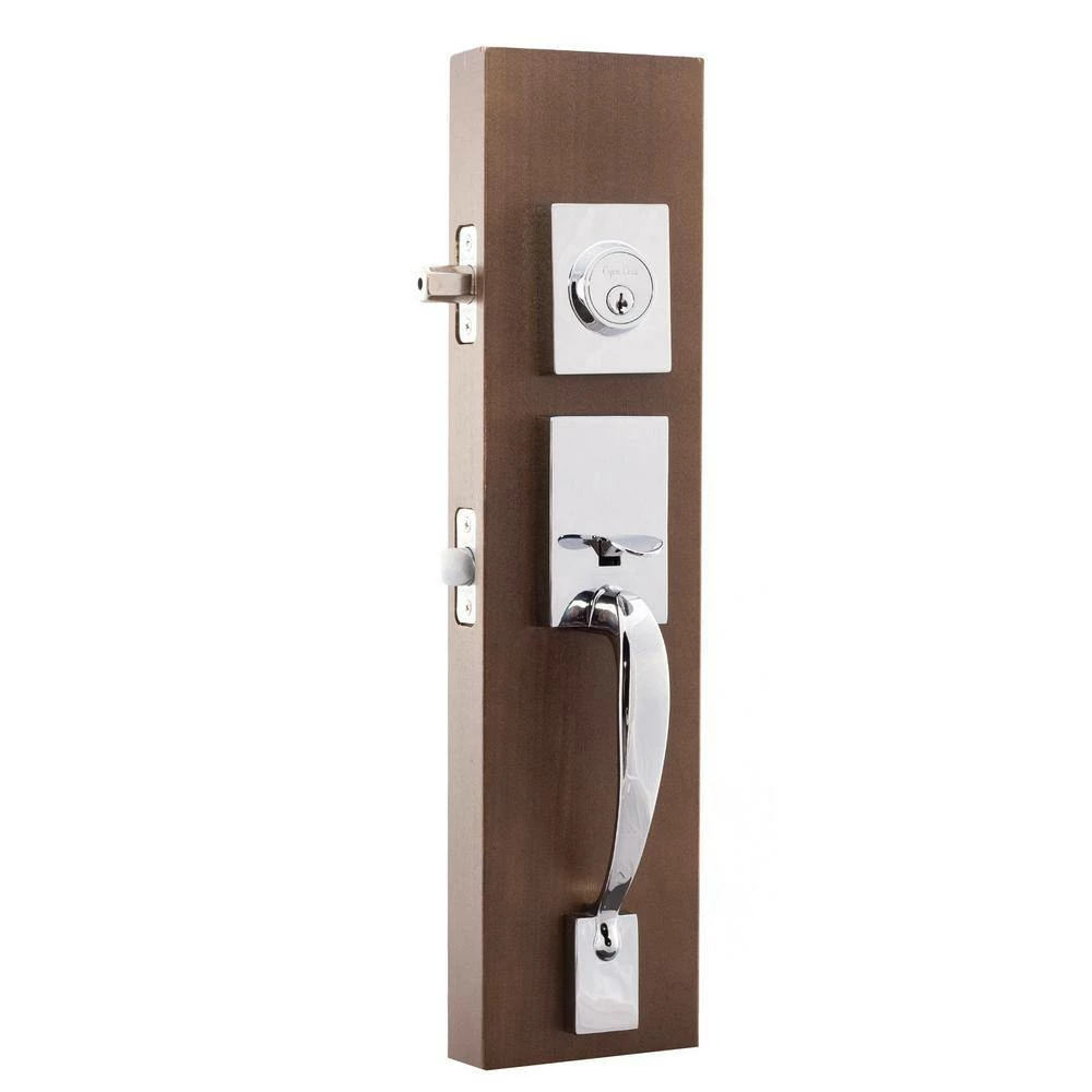Copper Creek Craftsman Polished Stainless Door Handleset with Craftsman Handle Trim 4 Copper Creek Craftsman Polished Stainless Door Handleset with Craftsman Handle Trim - Image 2