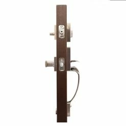 Copper Creek Craftsman Satin Stainless Door Handleset with Craftsman Handle Trim -Copper Creek Shop copper creek lever handlesets fz2610xrl ss 4f 1000