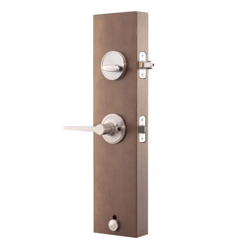 Copper Creek Craftsman Satin Stainless Door Handleset with Contemporary Handle Trim 6 Copper Creek Craftsman Satin Stainless Door Handleset with Contemporary Handle Trim - Image 4