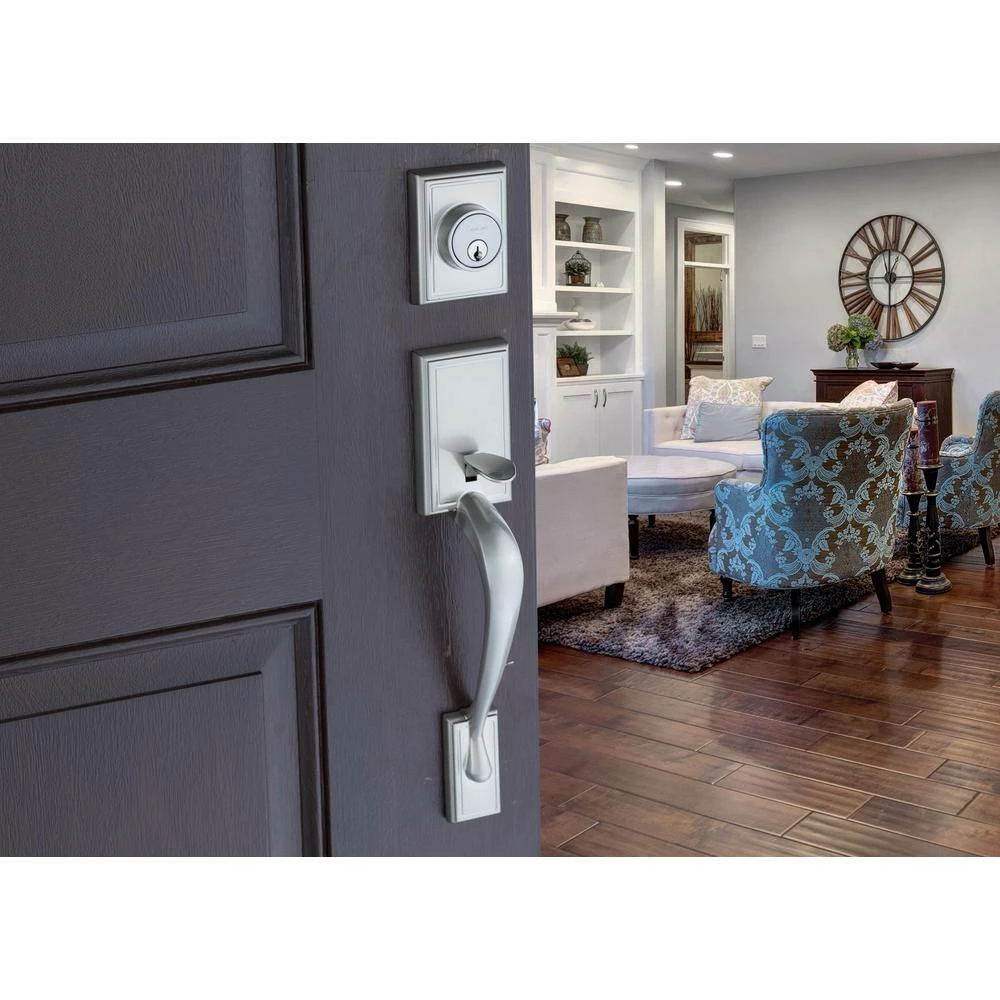 Copper Creek Craftsman Satin Stainless Door Handleset with Contemporary Handle Trim 7 Copper Creek Craftsman Satin Stainless Door Handleset with Contemporary Handle Trim - Image 5