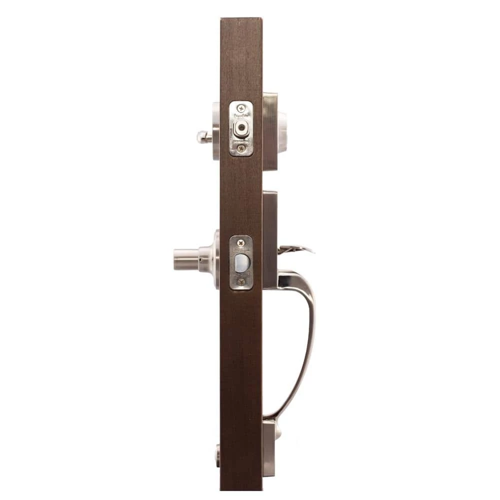 Copper Creek Craftsman Satin Stainless Door Handleset with Contemporary Handle Trim 5 Copper Creek Craftsman Satin Stainless Door Handleset with Contemporary Handle Trim - Image 3