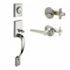 Copper Creek Craftsman Satin Stainless Door Handleset with Contemporary Handle Trim 2 Copper Creek Craftsman Satin Stainless Door Handleset with Contemporary Handle Trim -Copper Creek Shop copper creek lever handlesets fz2610xzl ss 64 1000
