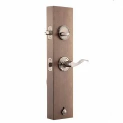 Copper Creek Heritage Antique Nickel Door Handleset and Waverlie Handle Trim -Copper Creek Shop copper creek lever handlesets hz2610xwll an 1f 1000