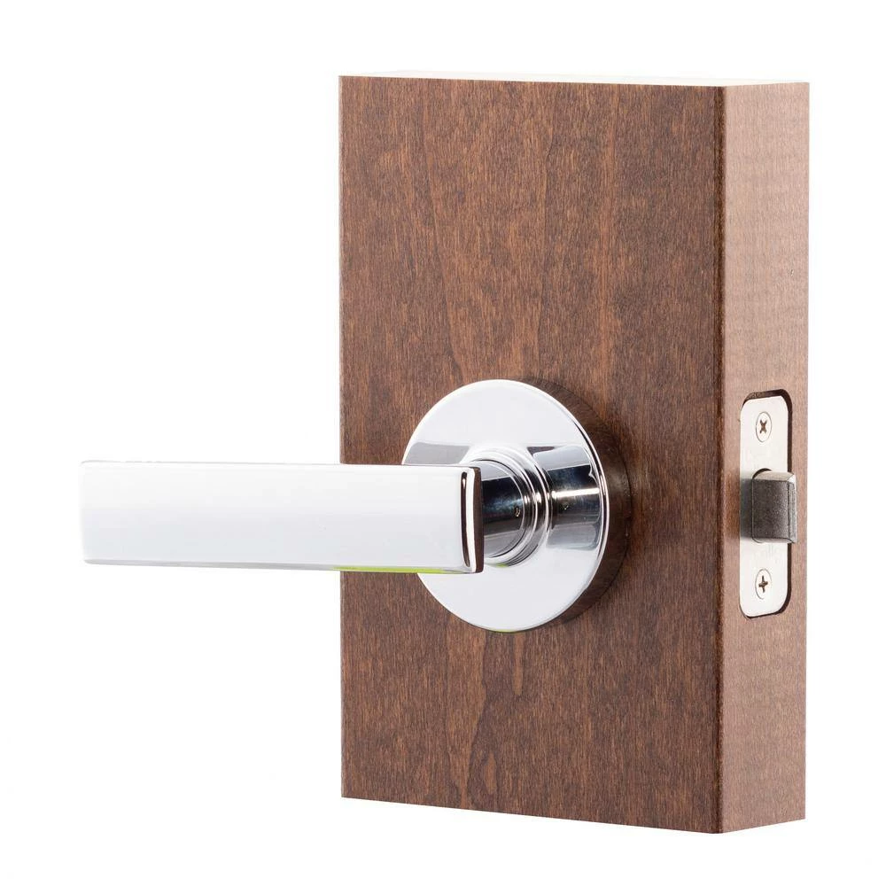 Copper Creek Craftsman Remi Polished Stainless Hall/Closet Door Lever with Round Rosette 4 Copper Creek Craftsman Remi Polished Stainless Hall/Closet Door Lever with Round Rosette - Image 2