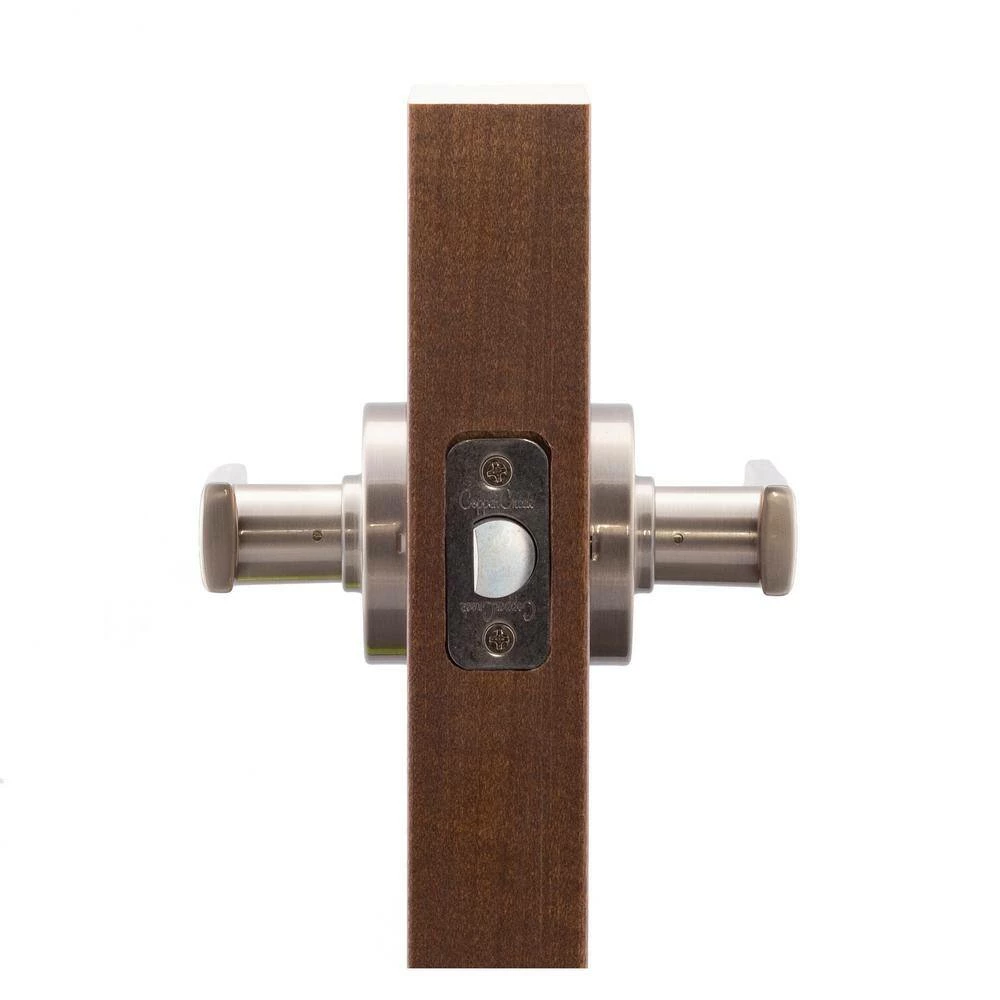 Copper Creek Craftsman Remi Satin Stainless Hall/Closet Door Lever with Round Rosette 5 Copper Creek Craftsman Remi Satin Stainless Hall/Closet Door Lever with Round Rosette - Image 3