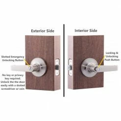 Copper Creek Avery Satin Stainless Privacy Bed/Bath Door Handle -Copper Creek Shop copper creek privacy door handles al1231ss 44 1000