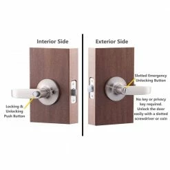 Copper Creek Erin Satin Stainless Privacy Bed/Bath Door Handle -Copper Creek Shop copper creek privacy door handles el1231ss 44 1000