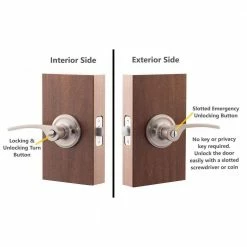 Copper Creek Scandinavian Kash Satin Stainless Bed/Bath Door Handle -Copper Creek Shop copper creek privacy door handles kl2230ss 1f 1000