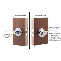 Copper Creek Scandinavian Kash Polished Stainless Bed/Bath Door Handle 9 Copper Creek Scandinavian Kash Polished Stainless Bed/Bath Door Handle -Copper Creek Shop copper creek privacy door handles kl2231ps 1f 1000