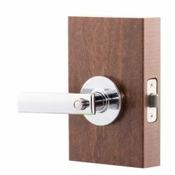Copper Creek Craftsman Remi Polished Stainless Bed/Bath Door Handle with Round Rosette -Copper Creek Shop copper creek privacy door handles rl2231ps rnd 1f 1000