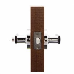 Copper Creek Craftsman Remi Polished Stainless Bed/Bath Door Handle with Round Rosette -Copper Creek Shop copper creek privacy door handles rl2231ps rnd 4f 1000