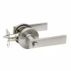 Copper Creek Craftsman Remi Satin Stainless Bed/Bath Door Handle with Round Rosette -Copper Creek Shop copper creek privacy door handles rl2231ss rnd 64 1000