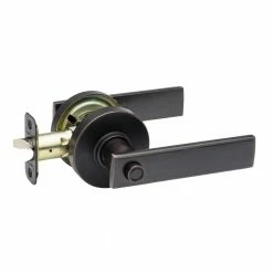 Copper Creek Shop 17 Copper Creek Craftsman Remi Tuscan Bronze Bed/Bath Door Handle with Round Rosette