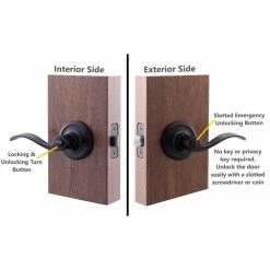 Copper Creek Waverlie Black Privacy Bed/Bath Door Handle 11 Copper Creek Waverlie Black Privacy Bed/Bath Door Handle -Copper Creek Shop copper creek privacy door handles wl2230bc 44 1000